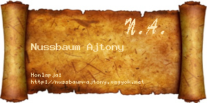 Nussbaum Ajtony névjegykártya